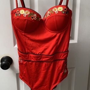 Floral one piece swimsuit